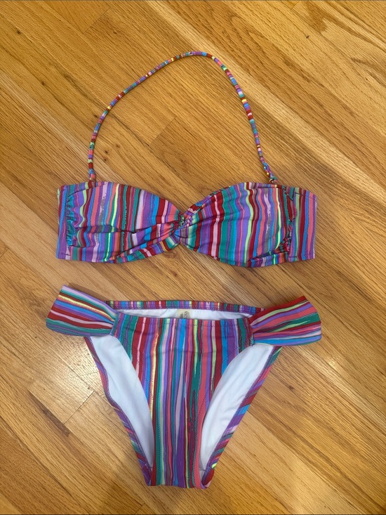 PINK Victoria's Secret Other - Kids Multicolor Stripe Bikini Swim Set